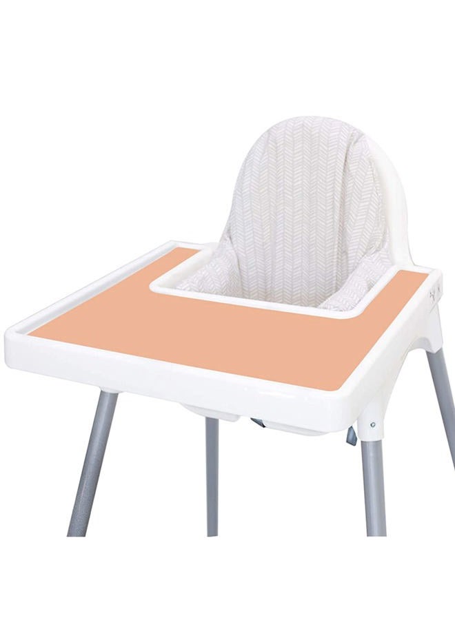 SunCore Direct Baby High Chair Placemat for Antilop High Chair, Silicone Mat for Antilop Baby High Chair Tray Accessories, Finger Foods Placemat for Toddler and Babies Girls… (Peach) - Image 1