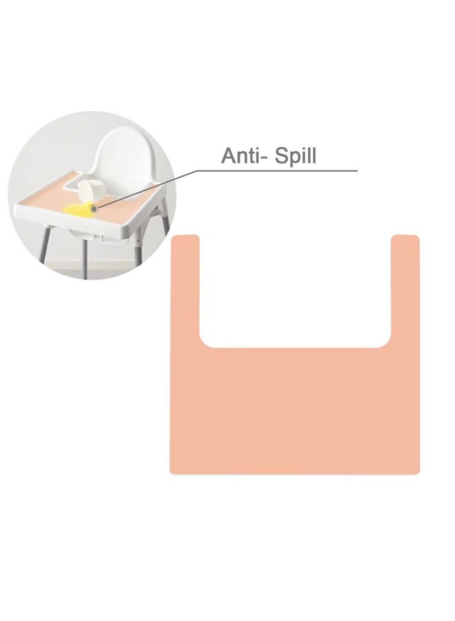 SunCore Direct Baby High Chair Placemat for Antilop High Chair, Silicone Mat for Antilop Baby High Chair Tray Accessories, Finger Foods Placemat for Toddler and Babies Girls… (Peach) - Image 4