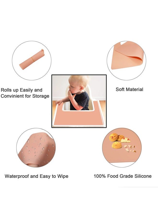 SunCore Direct Baby High Chair Placemat for Antilop High Chair, Silicone Mat for Antilop Baby High Chair Tray Accessories, Finger Foods Placemat for Toddler and Babies Girls… (Peach) - Image 5