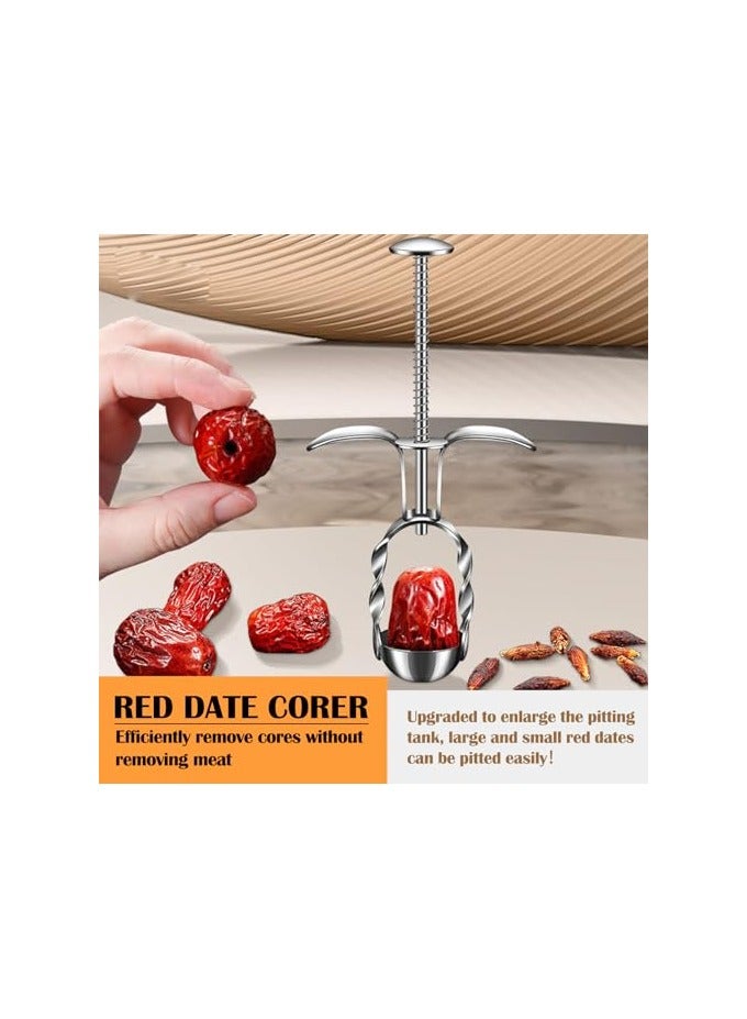 erorex Cherry Pitter Tool - Red Date Corer is Easy to Use and Clean, Suitable for Large and Small Red Dates, Hawthorn, Cherry Pitting, Kitchen Gadgets - Image 3