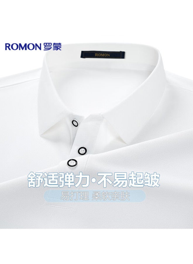 Romon Long Sleeve T-Shirt Men And Women Couple Solid Color Top Shirt Sweatshirt T-Shirt Workwear Plus Size Undershirt Workwear Men'S Clothing - Image 1