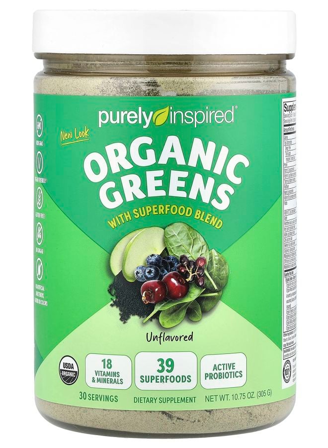 purely inspired Organic Greens With Superfood Blend Unflavored 10.75 oz (305 g)