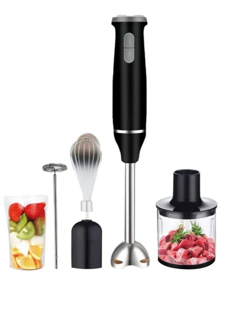 GENNEXT Hand Blender 5 in 1 Stainless Steel Stem with Chopper and Whisk 6-Speed Immersion Stick Blender - Image 1