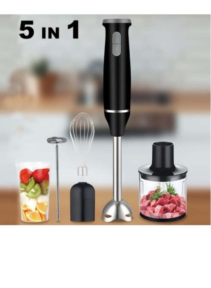 GENNEXT Hand Blender 5 in 1 Stainless Steel Stem with Chopper and Whisk 6-Speed Immersion Stick Blender - Image 5