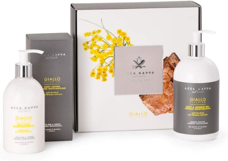 ACCA KAPPA Giallo Elicriso Gift Set of Shower Gel 500ml Body Lotion 300ml 851298