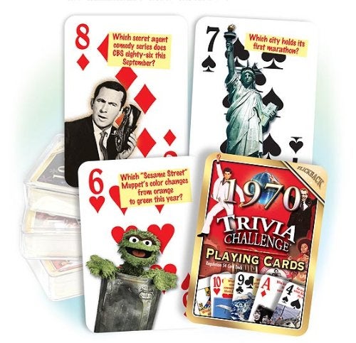 Flickback 1970 Trivia Playing Cards 55th Birthday or Anniversary - Image 2
