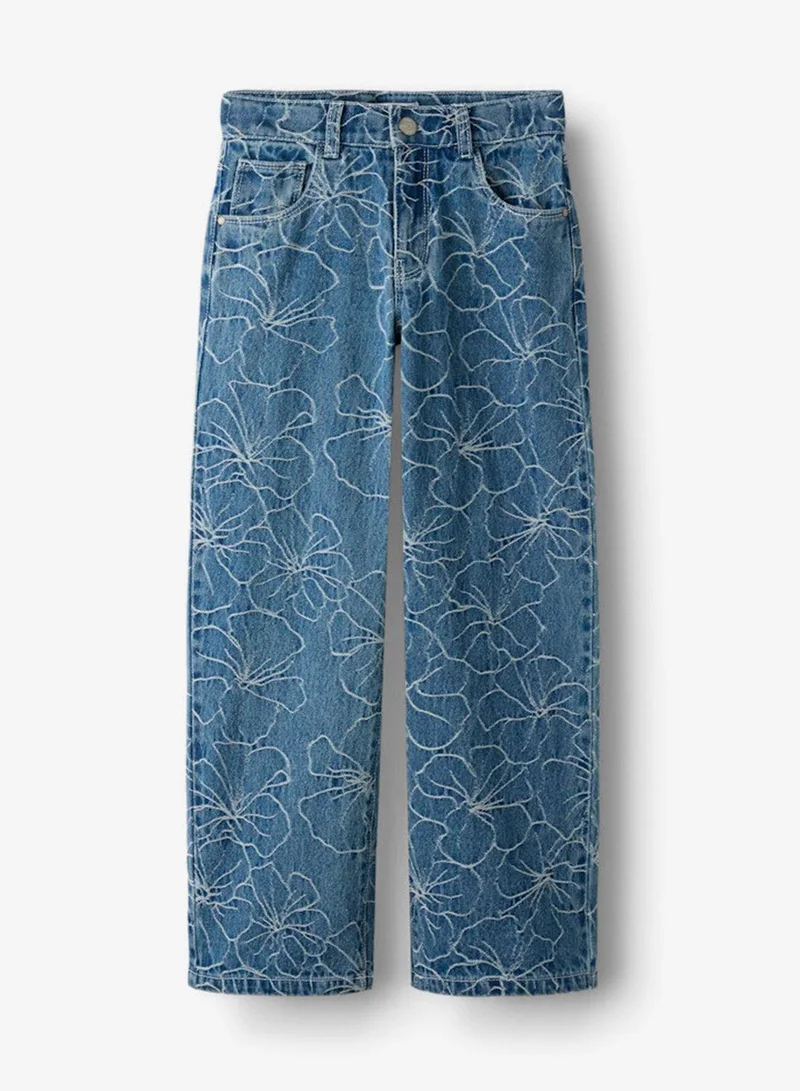 Name It  Kids Printed Wide Leg Jeans for Women | Best Price UAE
