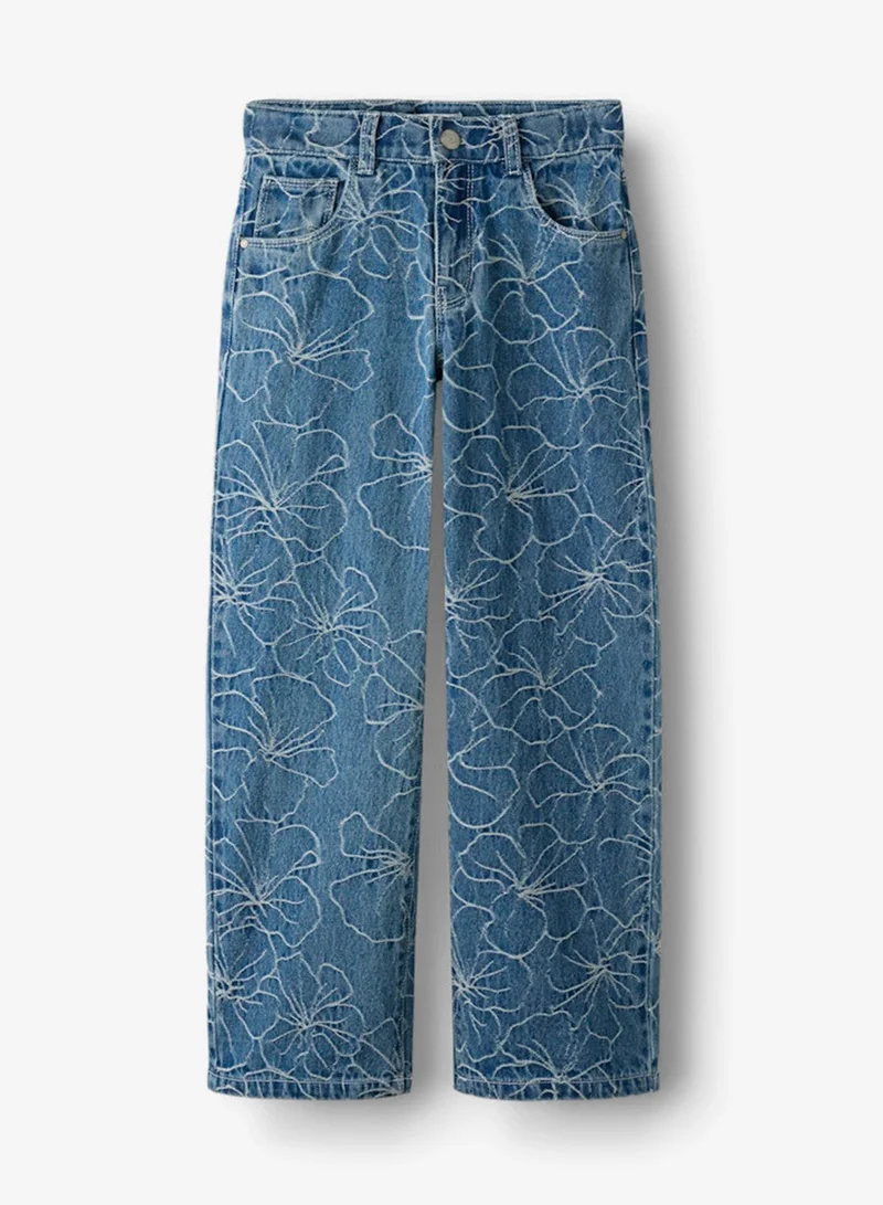 Name It  Kids Printed Wide Leg Jeans for Women | Best Price UAE