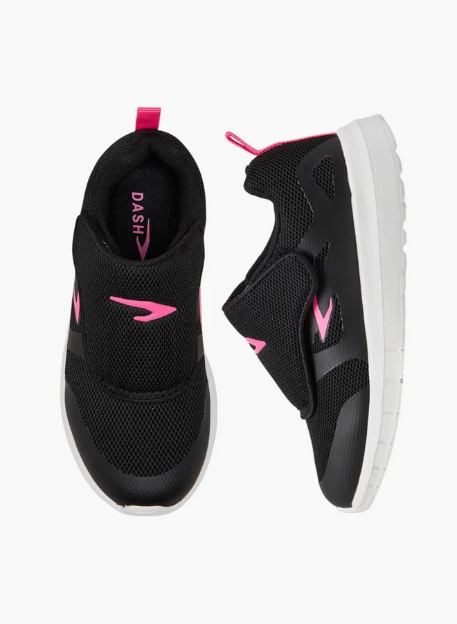 داش Textured Sports Shoes with Hook and Loop Closure