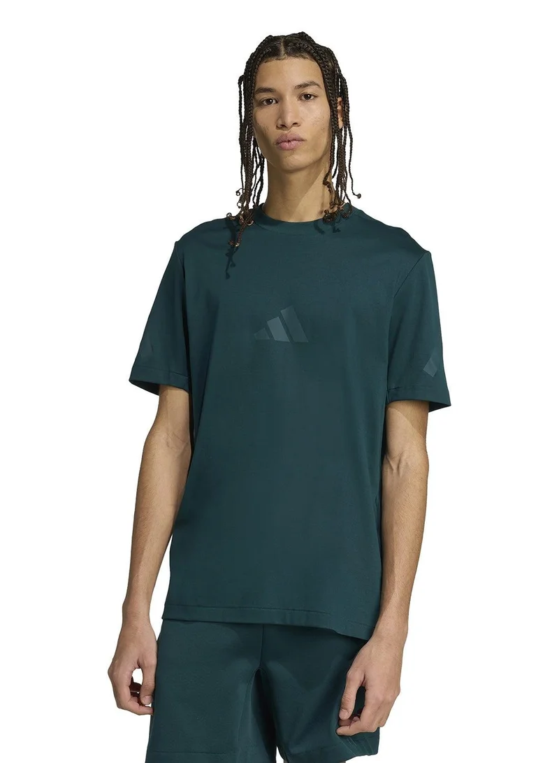 Adidas M Z.N.E. Tee Green Training T-Shirts For Men XS