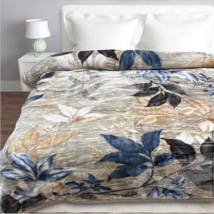 ELSTONE HOME with Device ELSTONE Home Gold Premium 2Ply Double Bed Blanket Heavy Ultra Soft and Warm for Automn Winter with Fancy Bag Special for Diwali Gift and Marriage Purpose 14 