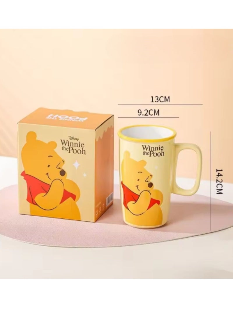 ديزني كوب سيراميك ويني ذا بوه مع صندوق هدايا | كوب قهوة كرتوني لطيف سعة 500 مل للأطفال والكبار | كوب شاي/لاتيه عالي الجودة | هدية عيد ميلاد مثالية - Image 4