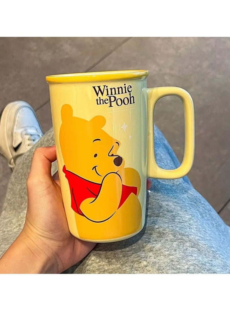 ديزني كوب سيراميك ويني ذا بوه مع صندوق هدايا | كوب قهوة كرتوني لطيف سعة 500 مل للأطفال والكبار | كوب شاي/لاتيه عالي الجودة | هدية عيد ميلاد مثالية - Image 5
