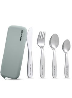 Eazy Kids Set of 4 Cutlery (Spoon, Fork, Knife & Tea Spoon) w/ Silicon Pouch – Ivory - pzsku/Z5F04B4C30B2F9EF2CFCFZ/45/_/1720006617/fb86bd0d-713f-4865-9670-a7357fdc7bbd