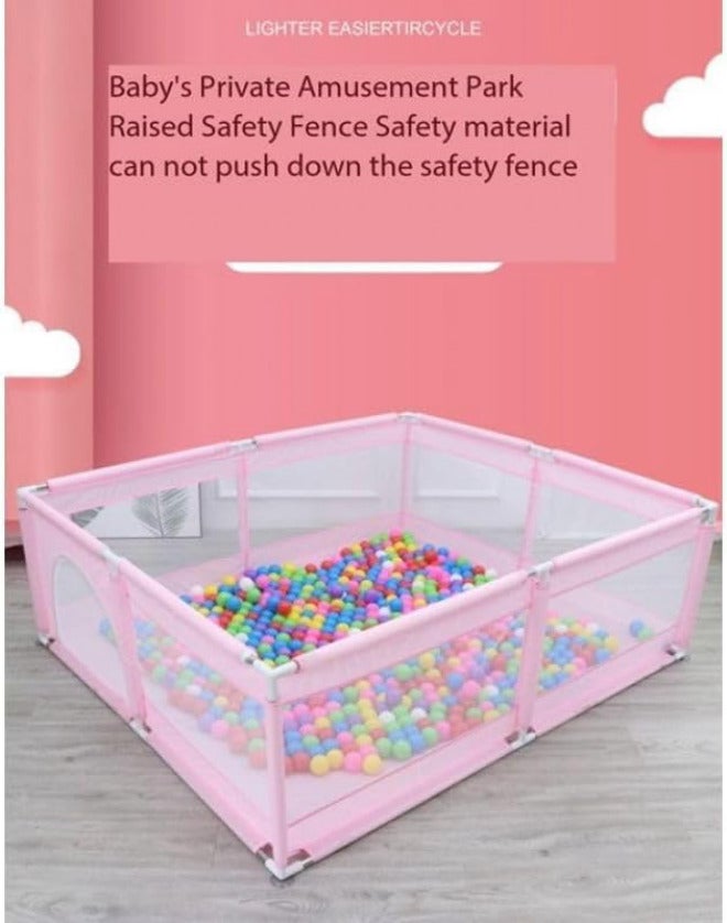 Dreeba Children's Playpen With balls and Handrails - 150 * 120 * 65 cm - BL-13-a Pink - Image 4