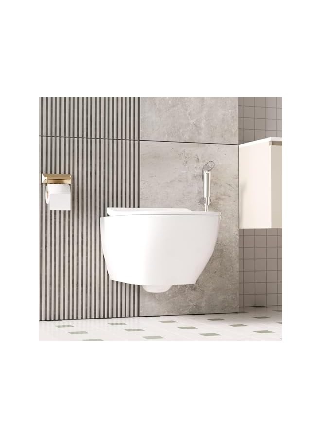 S-TOP Toilet Bidet Sprayer Kit, Chrome Finish, Handheld Bathroom Spray, Stainless Steel Shattaf, Wall Mounted, Personal Hygiene - Image 4