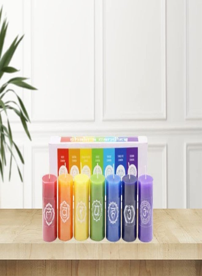 ASIDEA 7 Chakra Candle Set | Candles for Aromatherapy, Meditation Candle, Spa | Scented Candles for Gifting & Decoration - Image 2