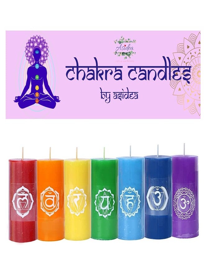 ASIDEA 7 Chakra Candle Set | Candles for Aromatherapy, Meditation Candle, Spa | Scented Candles for Gifting & Decoration - Image 1