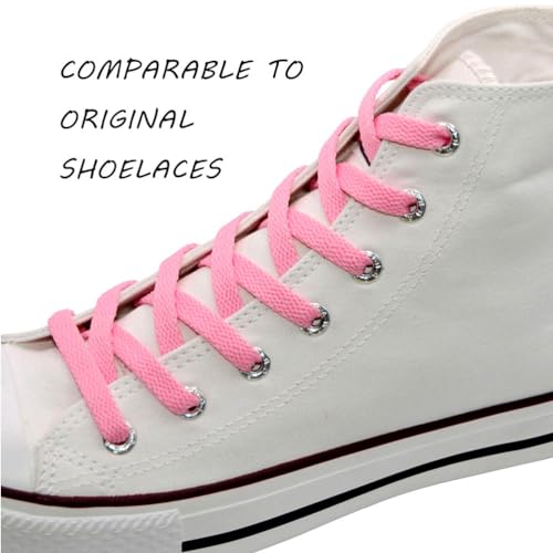 VSUDO 63" Flat Light Pink Shoe Laces for Sneakers, Shoelaces for Sneakers, Replacements High Top Shoe Strings for Women or Men (1 Pair-Light Pink-160CM) - Image 2
