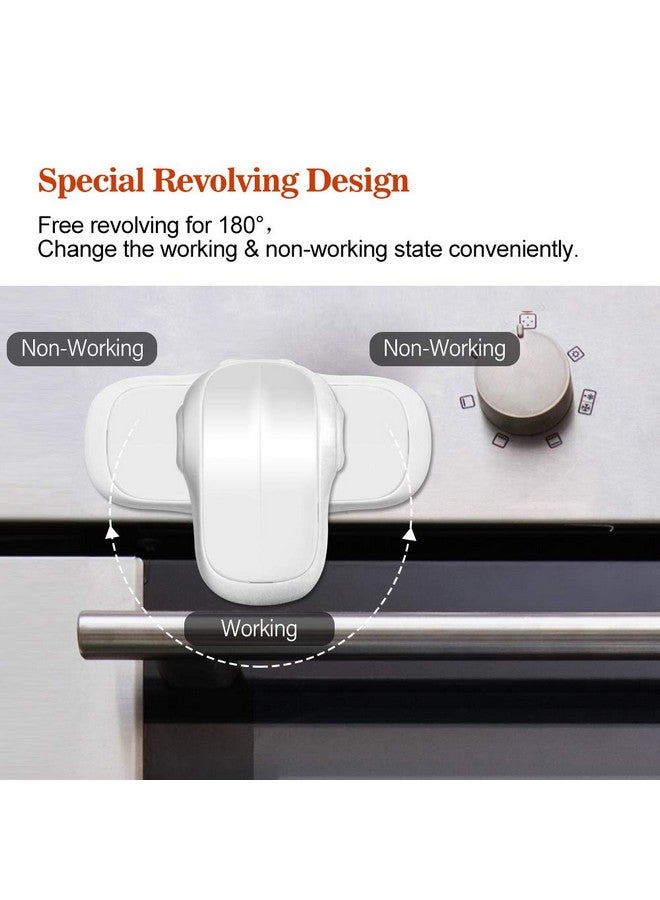 EUDEMON Child Safety Heat-Resistant Oven Door Lock, Oven Front Lock for Kids Easy to Install, Use Adhesive,No Screws or Drill (1 Pack,White)(ONLY for Flat Surface) - Image 4