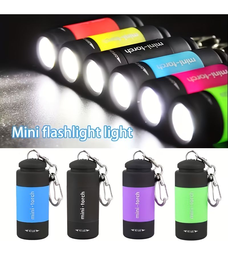 6 أضواء كرة صغيرة LED حمراء قابلة لإعادة الشحن عبر USB، مفتاح دوار مدمج ومحمول للإضاءة اليدوية للاستخدام المنزلي والخارجي - Image 1