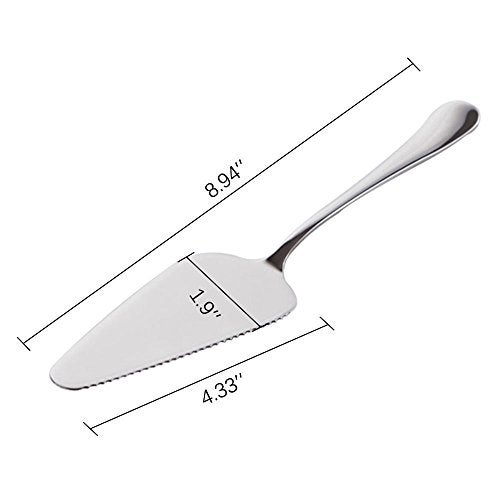 YTYKINOY Pack of 5 Stainless Steel Pie Pizza Cake Pastry Server 8.9inch Pie Pizza Cake Dessert Shovel Cutter - Image 2