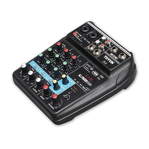 TEYUN 4 Channel Professional Portable Mixer Sound Mixing Console Computer Input 48v Power Number Live Broadcast A4 New 4Channel - Image 1