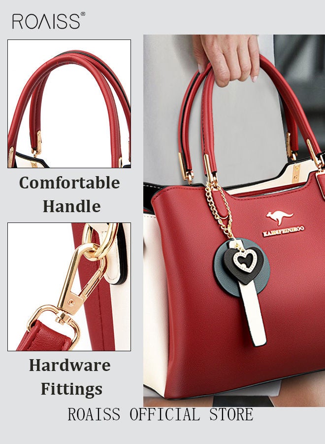 Leather Women Shoulder Bag Women's Handbag Elegant Patent Leather Bag Waterproof Handbag Shoulder Bag Women Large Capacity Bag
