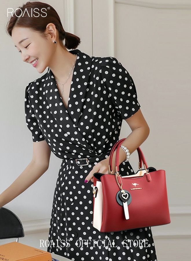 Leather Women Shoulder Bag Women's Handbag Elegant Patent Leather Bag Waterproof Handbag Shoulder Bag Women Large Capacity Bag