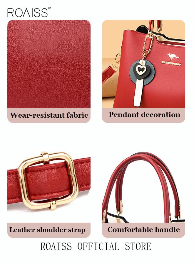 Leather Women Shoulder Bag Women's Handbag Elegant Patent Leather Bag Waterproof Handbag Shoulder Bag Women Large Capacity Bag