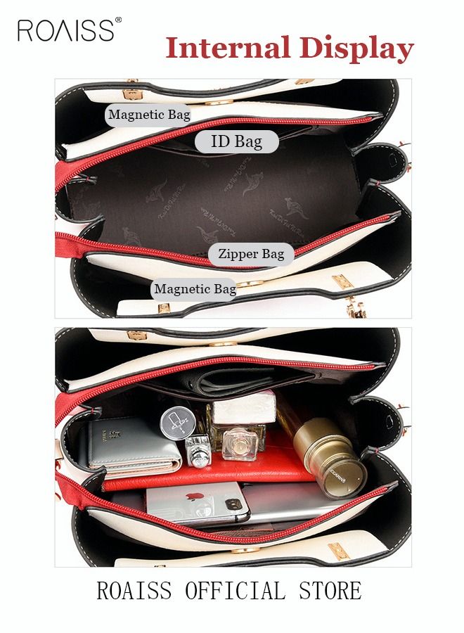 Leather Women Shoulder Bag Women's Handbag Elegant Patent Leather Bag Waterproof Handbag Shoulder Bag Women Large Capacity Bag