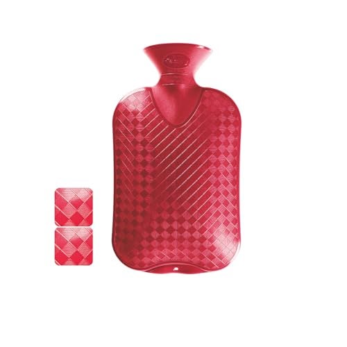 Fashy 2.0 Litre Cranberry Plain Hot Water Bottle - Image 5