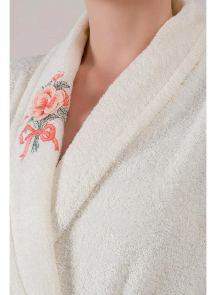 Nevresim Dünyası Newnlu Bedding World Bamboo Single Bathrobe White