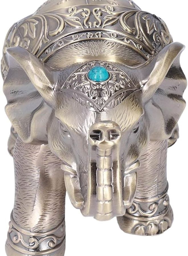 Vintage Metal Elephant Cigar Ashtray Windproof Durable Design For Home Decor - Image 3