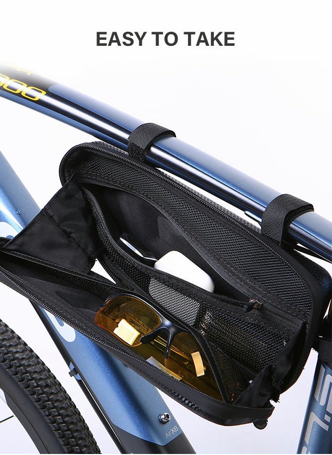 GROIC Bike Frame Bag Waterproof, Triangle Bike Bag,Hard Shell Bike Storage Tool Bag,Top Tube Bag Under Seat for Road Mountain Cycling  - Image 5