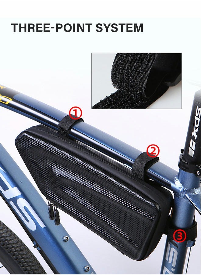 GROIC Bike Frame Bag Waterproof, Triangle Bike Bag,Hard Shell Bike Storage Tool Bag,Top Tube Bag Under Seat for Road Mountain Cycling  - Image 2