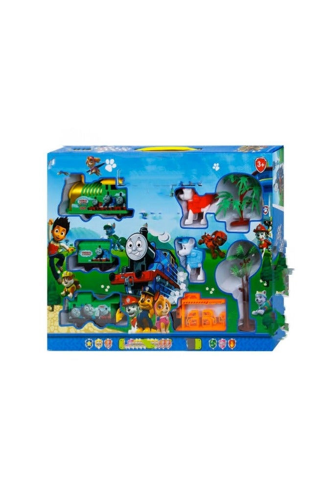 Train game for children - multi-colored
