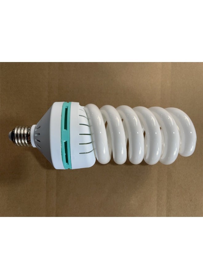 Generic 200w Full Spiral Tricolor Photography Bulb 5500k Soft Light Fill Light Effect Is Good Huiming Straight Hair-Specifications:200w  - Image 1
