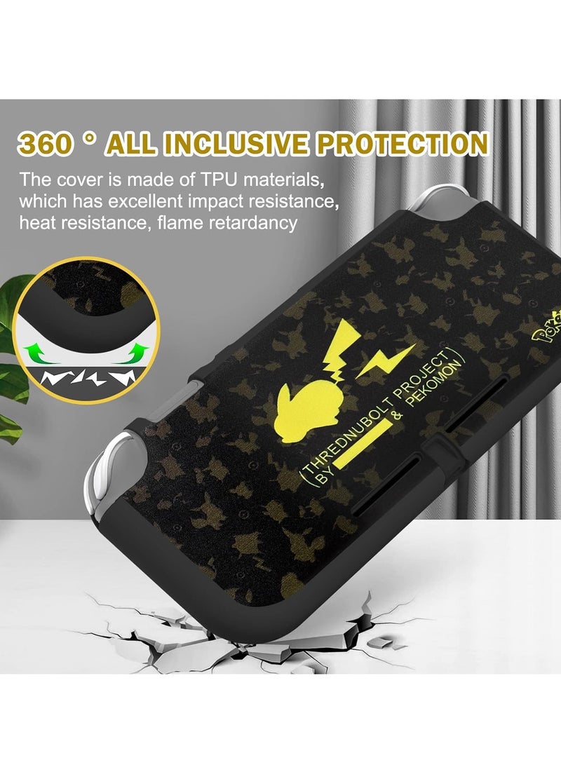 KASTWAVE Flash Pika Switch Lite Protective Case Cool Soft TPU Shell Shockproof Scratch Resistant Cover Joy Con Japanese Amine Skin (Rocker cap not included) - Image 3
