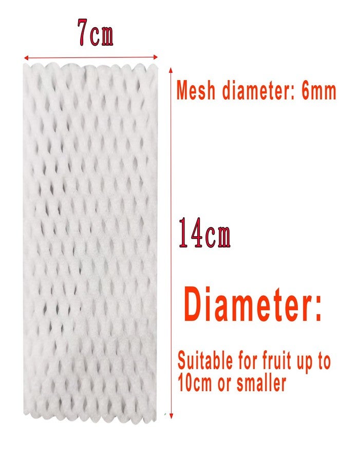 HanyHere 50 Pieces Fruit Protection Bags Foam Mesh Keep Safe Mesh Sleeves for Large Supermarkets, Fruit Shops (White-14x6cm-50pcs) - Image 2