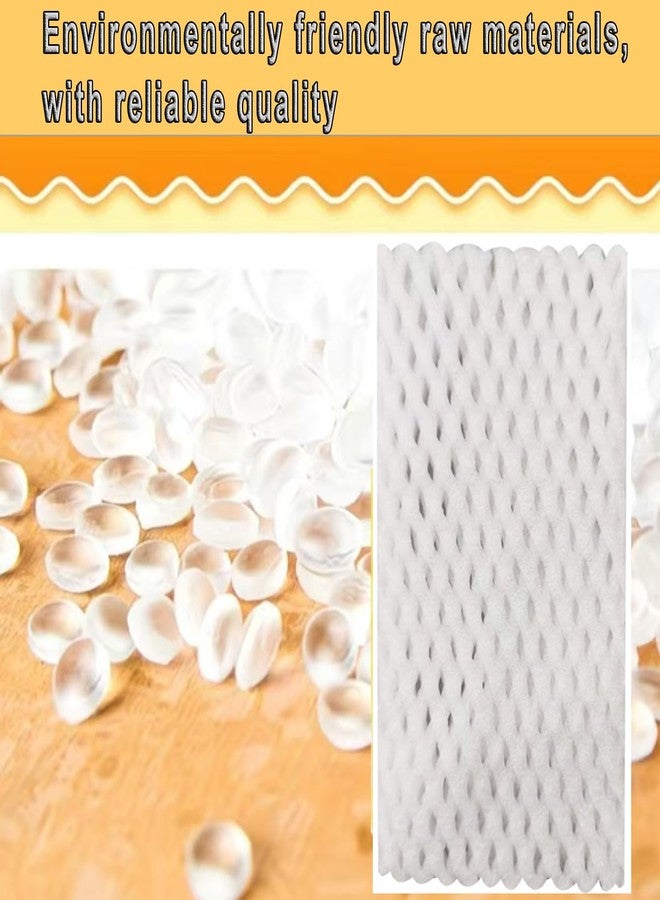 HanyHere 50 Pieces Fruit Protection Bags Foam Mesh Keep Safe Mesh Sleeves for Large Supermarkets, Fruit Shops (White-14x6cm-50pcs) - Image 3