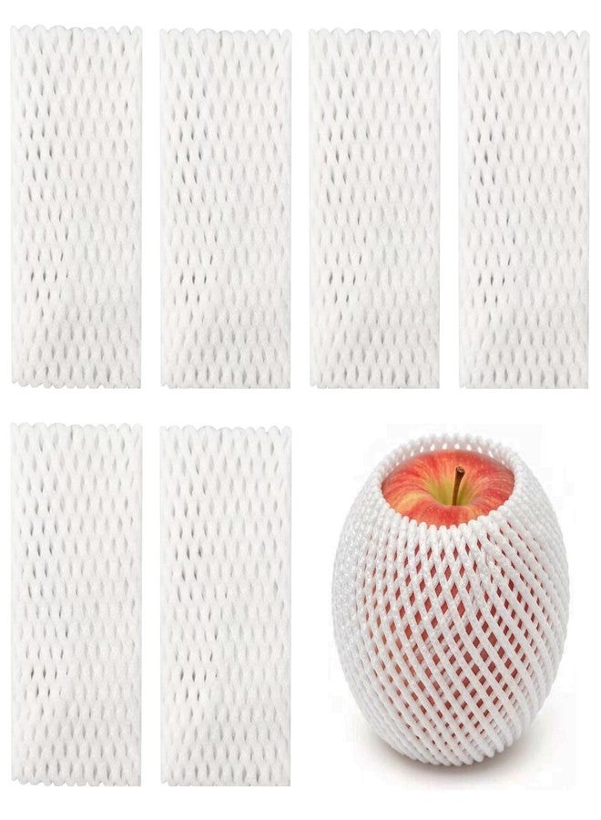HanyHere 50 Pieces Fruit Protection Bags Foam Mesh Keep Safe Mesh Sleeves for Large Supermarkets, Fruit Shops (White-14x6cm-50pcs) - Image 1