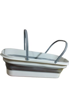 Silicone Rectangular Bucket Foldable 55 * 25 cm with Wheel and Two Handles (Multi-purpose) - pzsku/Z5F0581E750C508B6CE73Z/45/_/1734473070/a3d92c76-ffef-4d63-8afb-e5c421f34fe2