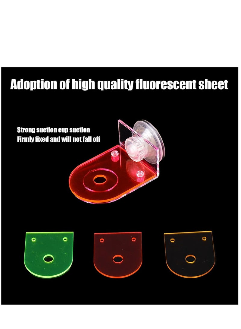 SYOSI 4 Pcs Acrylic Coral Frag Rack, Fluorescent Coral Frag Rack with Powerful Suction Cup Coral Frag Holder Stand Reef Base Accessories for Household Fish Tanks - Image 5