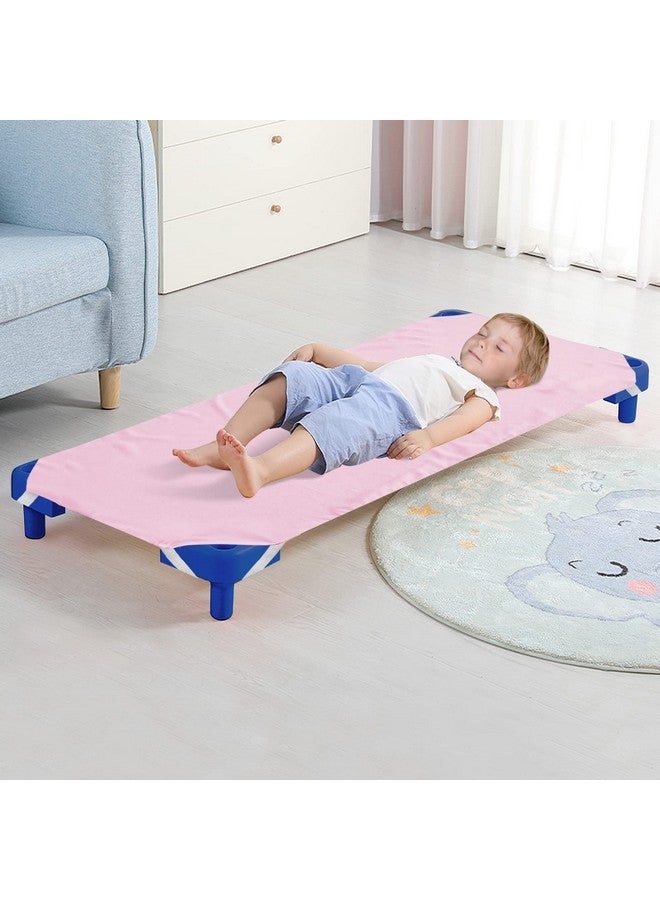 Biloban Standard Daycare/Pre-School Cot, 23" x 51", Children's Naptime Cot, Pink, Breathable Microfiber Nap Sheet for Boys & Girls - Image 1
