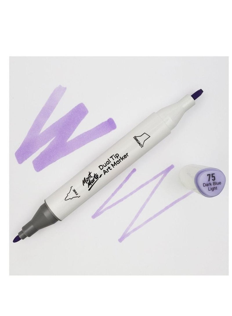 Mont Marte Dual Tip  Premium Art Marker Dark Blue Light - Image 2