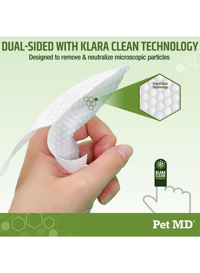 بيت إم دي مناديل تنظيف أذن الكلاب من Pet MD - تغطية إضافية وتصميم كبير - برائحة الأوكالبتوس والصبار للكلاب - مناديل تنظيف أذن الحيوانات الأليفة بدون كحول ومنظف أذن الجراء - 50 قطعة - Image 5