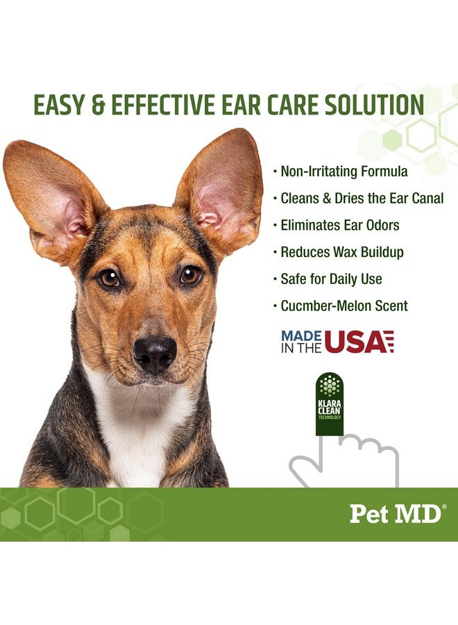 بيت إم دي مناديل تنظيف أذن الكلاب من Pet MD - تغطية إضافية وتصميم كبير - برائحة الأوكالبتوس والصبار للكلاب - مناديل تنظيف أذن الحيوانات الأليفة بدون كحول ومنظف أذن الجراء - 50 قطعة - Image 3