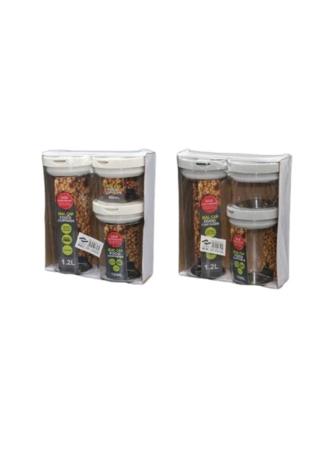 Plastic spice container set 3 pieces SH23893