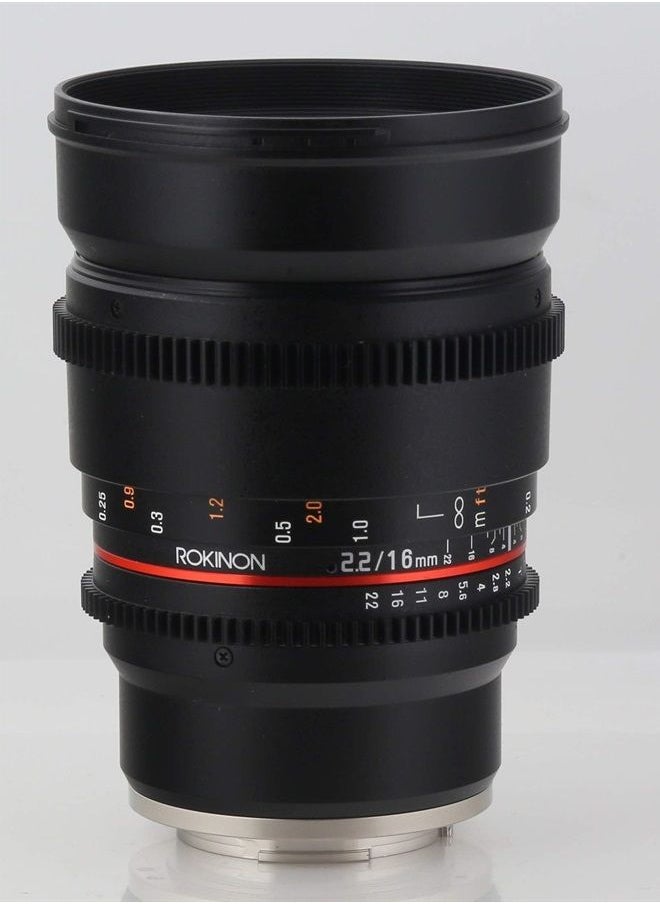 Rokinon DS16M-NEX 16mm T2.2 Cine Wide Angle Lens for Sony Alpha E-Mount Interchangeable Lens Cameras,Black  - Image 3